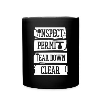 Inspecter Permis Démanteler Effacer Maison Démolisseur Maison - Mug uni - noir - Devant