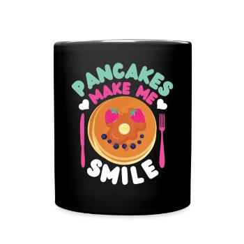 Pancake Lover Kids Pancakes Make - Full Colour Mug - black - Front