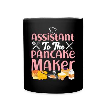 Pancake Lover Kids Assistant To - Tasse einfarbig - Schwarz - Vorne
