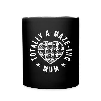Völlig A-Labyrinth Mama - Tasse einfarbig - Schwarz - Vorne