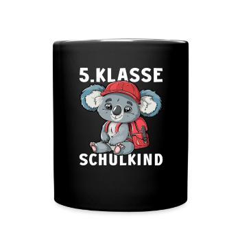 5 Klasse Koalabär Koala Koalabären Fünftklässler - Tasse einfarbig - Schwarz - Vorne
