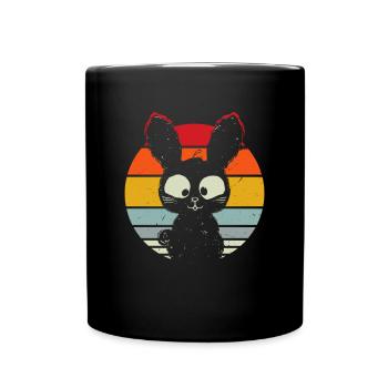 Lapin, lapin, lapin rétro, lapin de Pâques, lapin de Pâques - Mug uni - noir - Devant