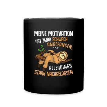 My motivation started off weak - Full Colour Mug - black - Front