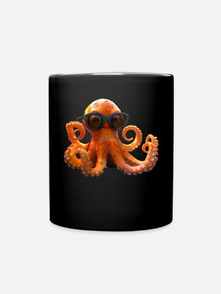 Poulpe Petite Pieuvre Seiche Mignon Poulpe - Mug uni - noir
