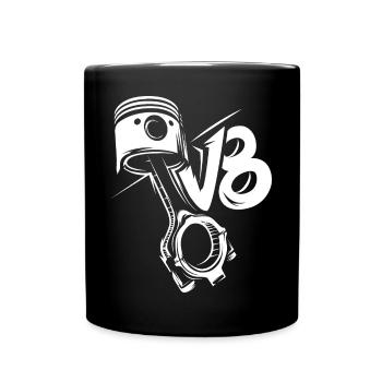 Piston V8 Graffiti Engine musclecars big block Logo - Full Colour Mug - black - Front