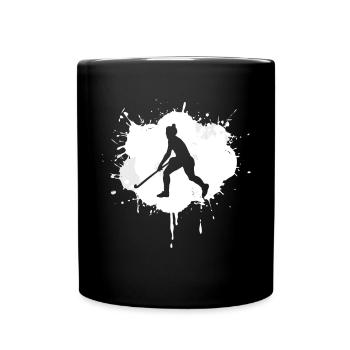 Joueur de hockey - Mug uni - noir - Devant