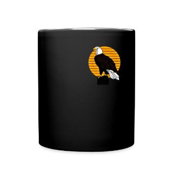 Bald Eagle - Bird Eagle Graphic Design - Full Colour Mug - black - Front