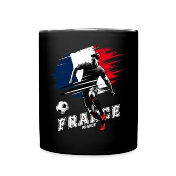 Football France France Flag Joueur - Mug uni - noir - Devant