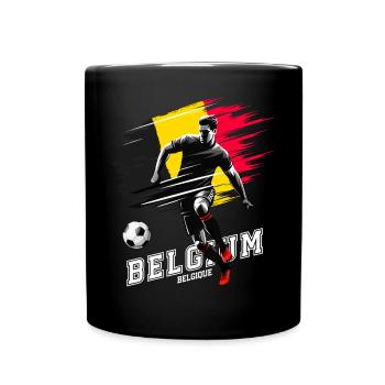 Football Belgium Belgique Flag Flag Player - Full Colour Mug - black - Front