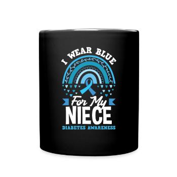 Cadeau pour diabétiques de type 1 pour diabétiques de type 1 - Mug uni - noir - Devant