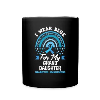 T1D Diabetes Type 1 Diabetic Gift - Full Colour Mug - black - Front