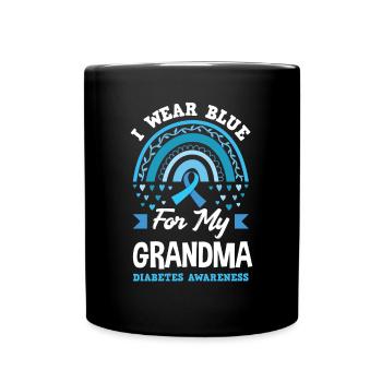 T1D Diabetes Typ 1 Diabetiker Geschenk - Tasse einfarbig - Schwarz - Vorne