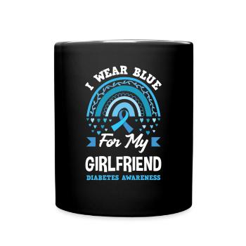 T1D Diabetes Typ 1 Diabetiker Geschenk - Tasse einfarbig - Schwarz - Vorne