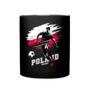 Football Poland Poland Flag Flag Player Grunge - Full Colour Mug - black - Front