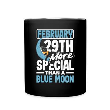 Le 29 février, plus spécial qu’un saut de la lune bleue - Mug uni - noir - Devant