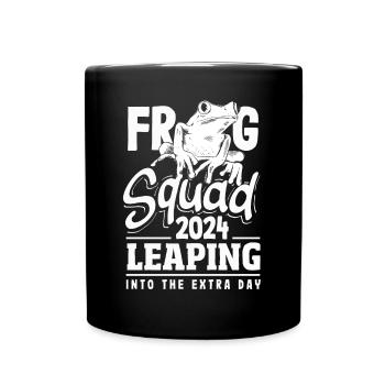 Frog Squad 2024 Leaping Into The Extra Day - Full Colour Mug - black - Front