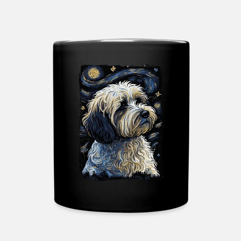 Havaneser Starry Night - Tasse einfarbig - Schwarz