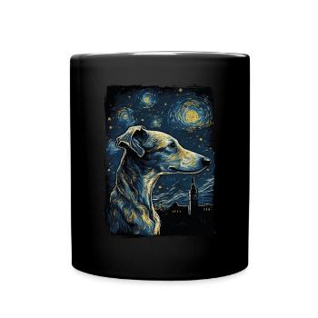 Galgo Español Nuit étoilée - Mug uni - noir - Devant