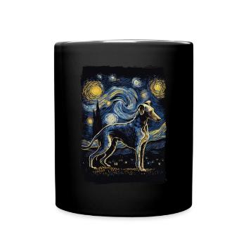 Galgo Español Nuit étoilée - Mug uni - noir - Devant