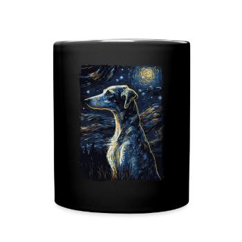 Galgo Español Nuit étoilée - Mug uni - noir - Devant