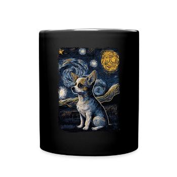 Chihuahua Nuit étoilée - Mug uni - noir - Devant