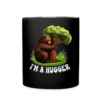 Tree Hugger Environmentalist Bear - Full Colour Mug - black - Front