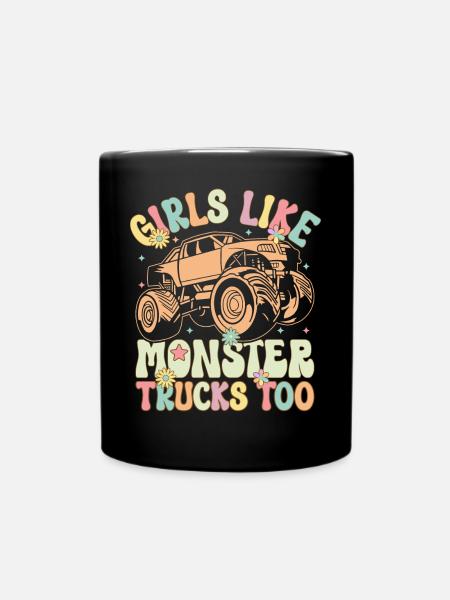 Truck Lover Girls Weiblich - Tasse einfarbig - Schwarz