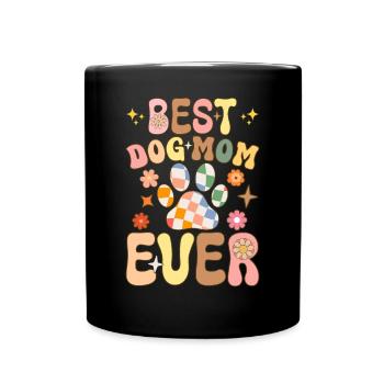 Groovy Maman Pékinoise - Mug uni - noir - Devant