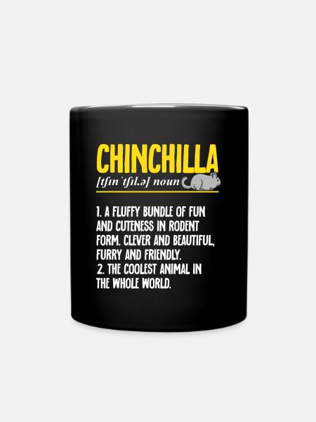 Chinchilla - Tasse einfarbig - Schwarz