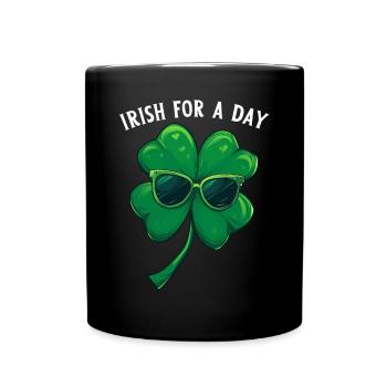 Irlandais d’un jour Kleeblatt Saint Patrick Shamrock - Mug uni - noir - Devant