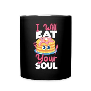 Pancake Lover Kids I Will Eat Your - Full Colour Mug - black - Front