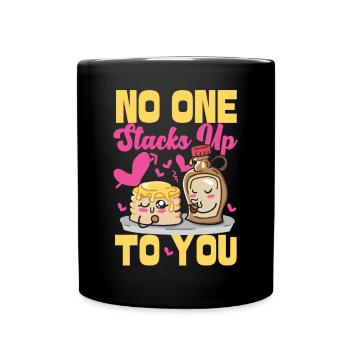 Pancake Lover Kids Valentines Day - Tasse einfarbig - Schwarz - Vorne