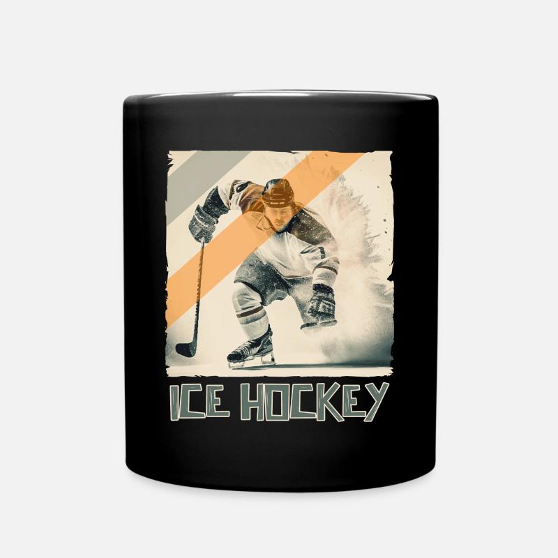 Eishockeyspieler Eishockey - Tasse einfarbig - Schwarz