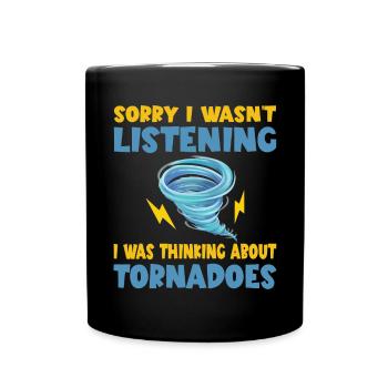 Drôle Tornade Hurricane Weather Chaser - Mug uni - noir - Devant