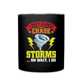 Drôle Tornade Hurricane Weather Chaser - Mug uni - noir - Devant