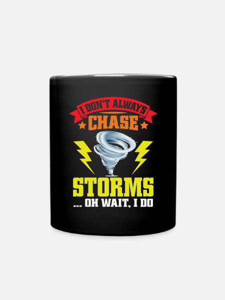 Drôle Tornade Hurricane Weather Chaser - Mug uni - noir