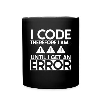 Software Developer, Computer Engineer, Nerd - Full Colour Mug - black - Front