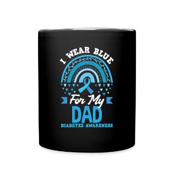 T1D Diabetes Typ 1 Diabetiker Geschenk - Tasse einfarbig - Schwarz - Vorne