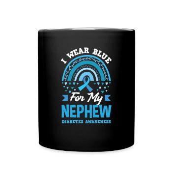 T1D Diabetes Type 1 Diabetic Gift - Full Colour Mug - black - Front
