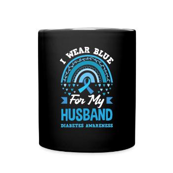 T1D Diabetes Typ 1 Diabetiker Geschenk - Tasse einfarbig - Schwarz - Vorne