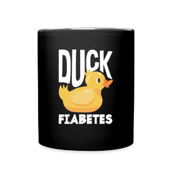 T1D Diabetes Type 1 Diabetic Gift - Full Colour Mug - black - Front