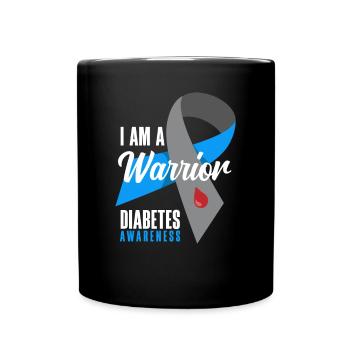 T1D Diabetes Typ 1 Diabetiker Geschenk - Tasse einfarbig - Schwarz - Vorne