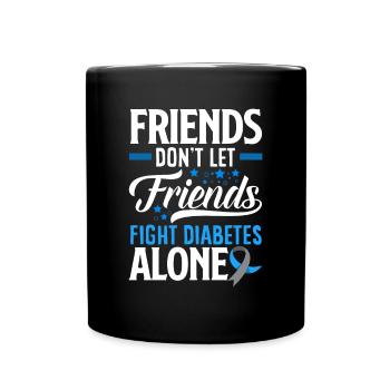 T1D Diabetes Typ 1 Diabetiker Geschenk - Tasse einfarbig - Schwarz - Vorne