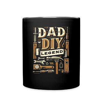 Fête des pères papa bricolage légende papa papa - Mug uni - noir - Devant