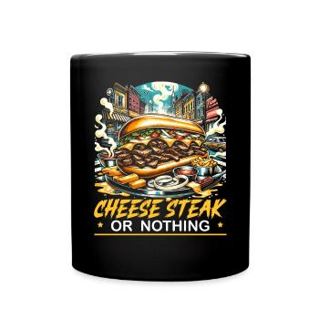 Käsesteak Food Lover American Sandwhich Feinschmecker - Tasse einfarbig - Schwarz - Vorne
