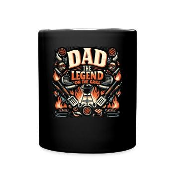 Father's Day Dad the Legend on the grill Dad Dad - Full Colour Mug - black - Front