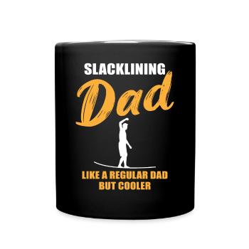 Slackline-Papa – Cooler gehts nicht - Tasse einfarbig - Schwarz - Vorne