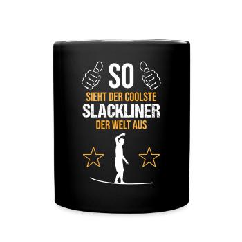 Top Slackliner - World Class Balance - Full Colour Mug - black - Front