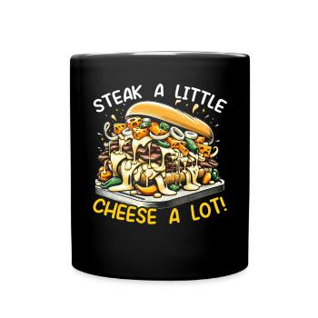 Steak au fromage Amateur de nourriture American Sandwhich Foodie - Mug uni - noir - Devant