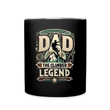 Fête des pères Papa la légende de l’escalade Papa Papa - Mug uni - noir - Devant
